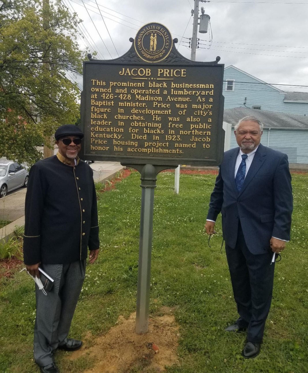 Jacob Price Historical Marker Returns to Covington Ground LINK nky