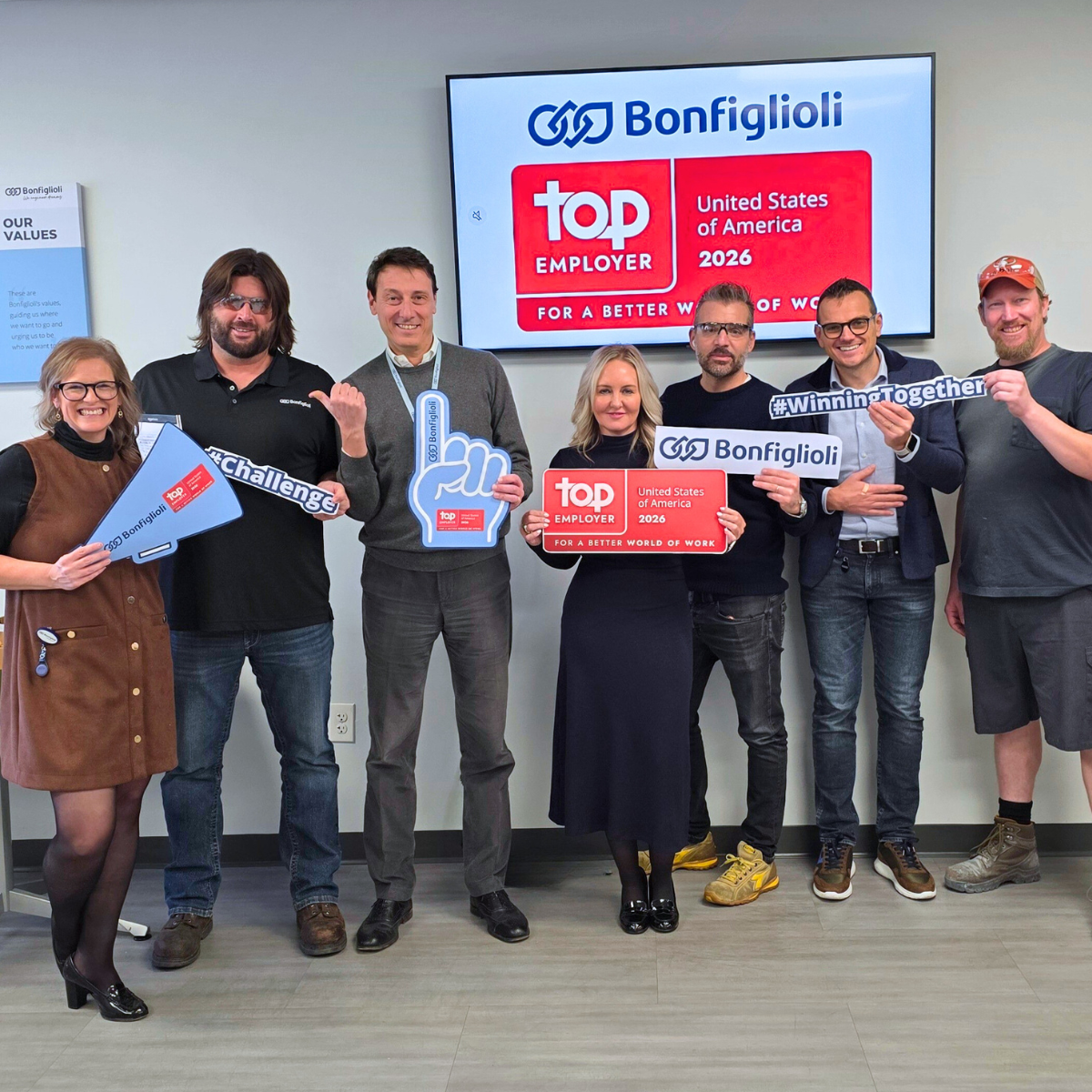 Press release: Bonfiglioli USA in Hebron, KY recognized as a Top Employer for 2026