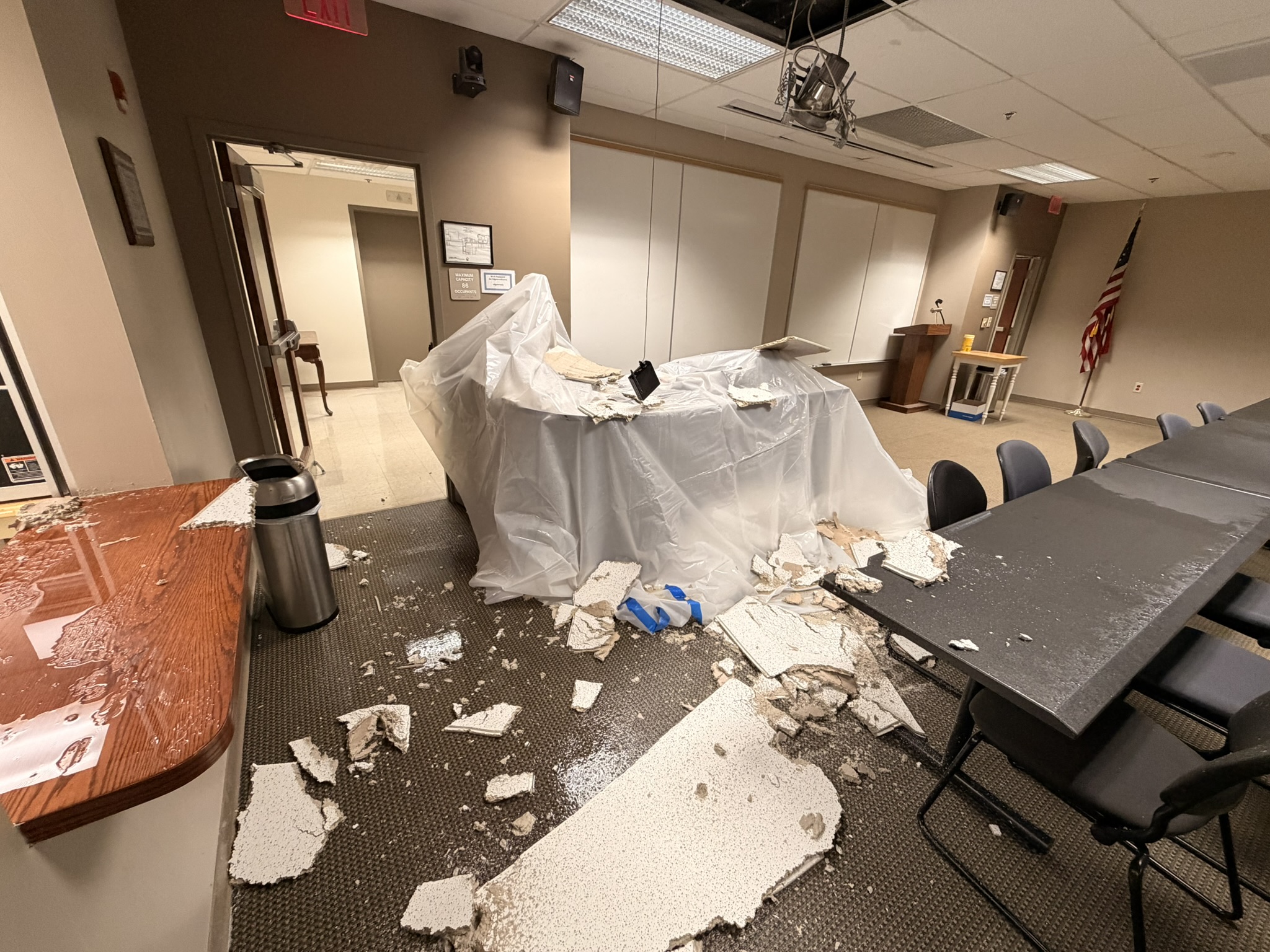 Edgewood City Building suffers massive damage after pipe burst